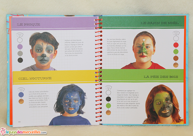 Livre de pratique de maquillage pour les adolescents: Tableaux