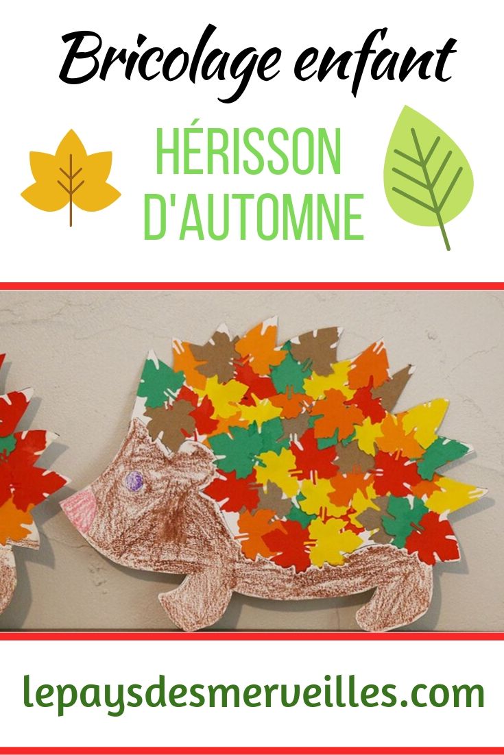 Hérisson D'automne Avec Des Feuilles Découpées à La Perforatrice