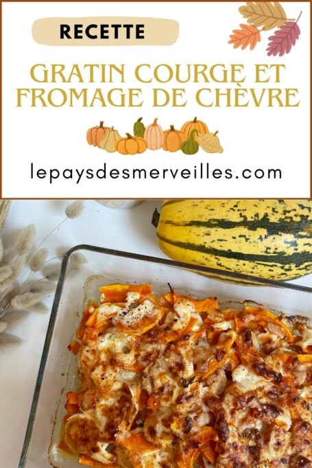 Recette gratin courge et fromage de chevre