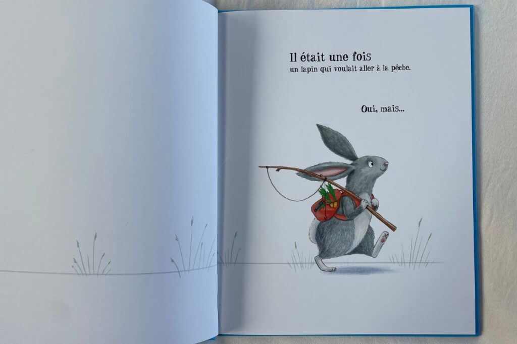 Illustrations Le Lapin, la pluie et le sac à goûter 