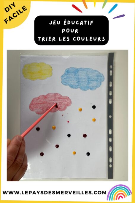 DIY facile : jeu éducatif pour trier les couleurs